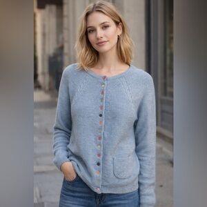 Tabitha Webb Women's 80% Lambswool/cottage core/sweater/ cardigan